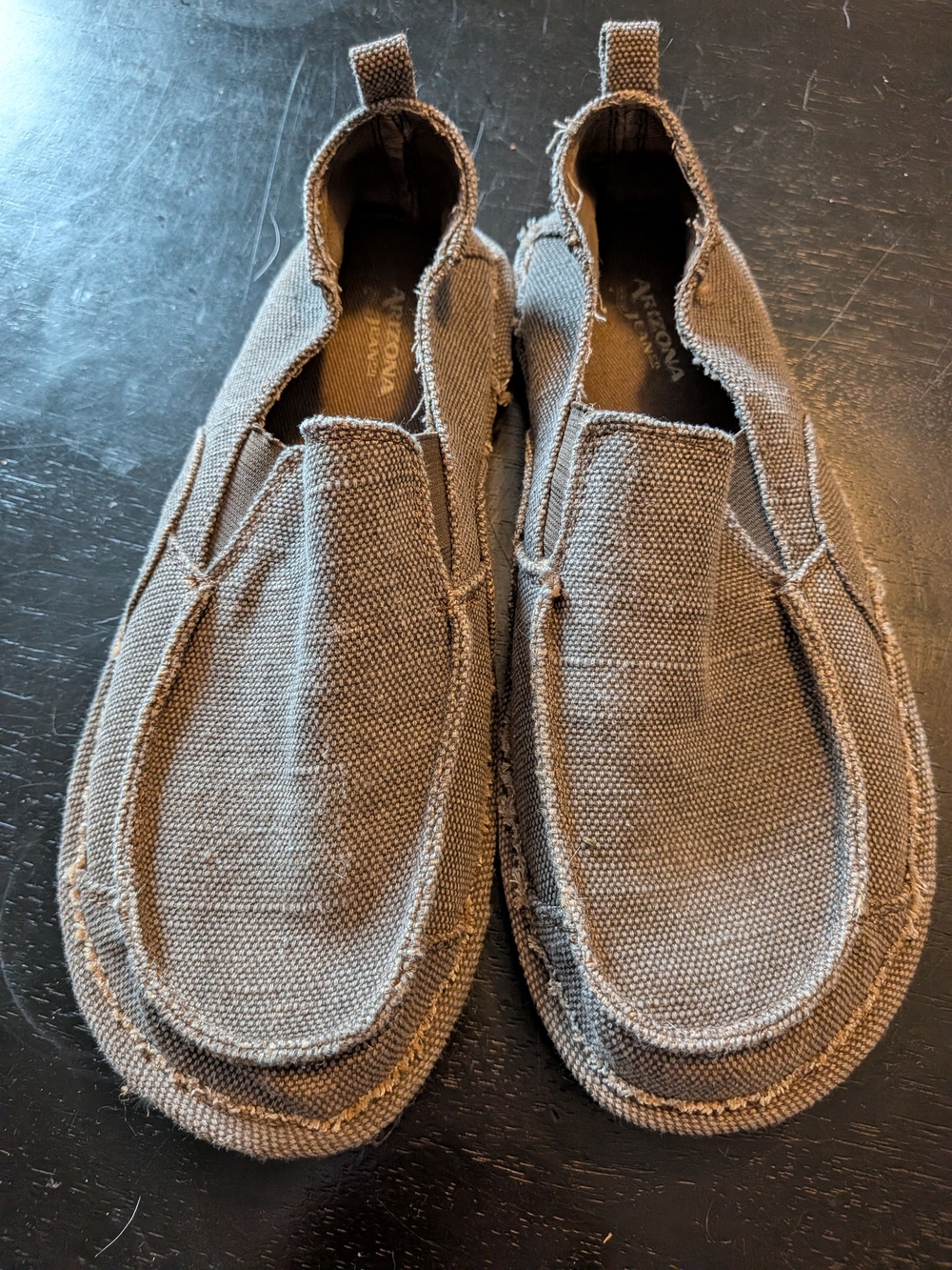 Arizona Jean Company Men's Slip-On Loafers - Gray Canvas
